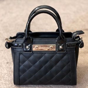 Bebe black quilted crossbody bag